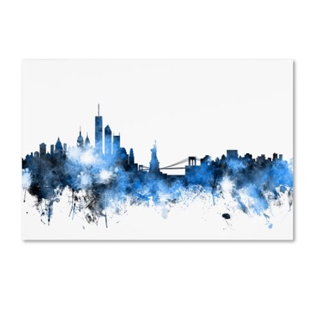 Michael Tompsett 'New York Skyline III' Canvas Art,12x19